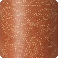 Saddle Stitch Cognac Skinny Can Cooler 12oz