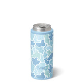 Saltwater Camo Skinny Can Cooler 12oz
