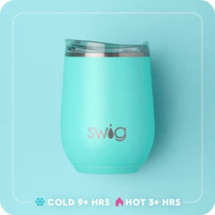 Saddle Stitch Cognac Stemless Wine 12oz