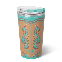 Boot Scootin' Turquoise Party Cup 24oz